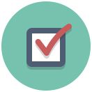 A square with Checkmark - Icon for select best option